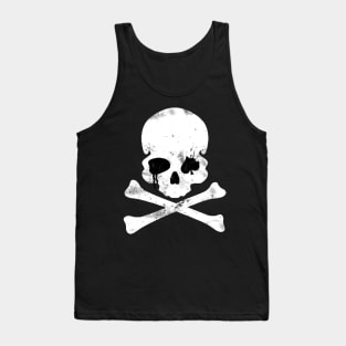 Dead Mans Hand Skull and Cross Bones Tank Top